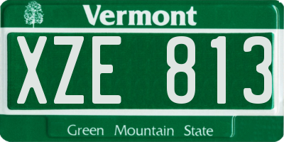 VT license plate XZE813
