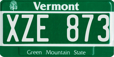 VT license plate XZE873
