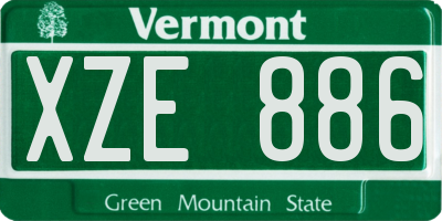 VT license plate XZE886