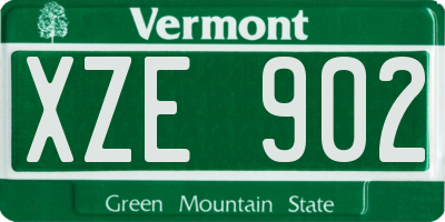 VT license plate XZE902