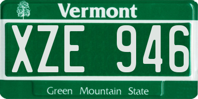 VT license plate XZE946