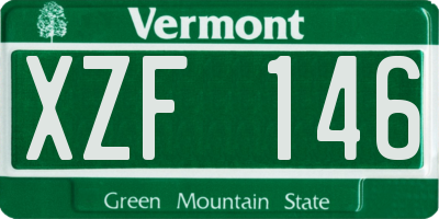 VT license plate XZF146