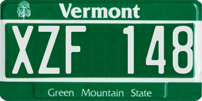 VT license plate XZF148