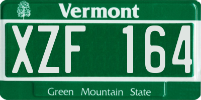 VT license plate XZF164