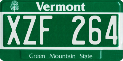 VT license plate XZF264