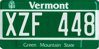 VT license plate XZF448
