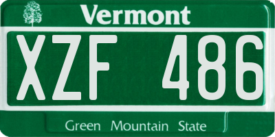 VT license plate XZF486