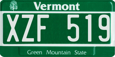 VT license plate XZF519
