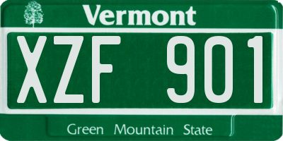 VT license plate XZF901