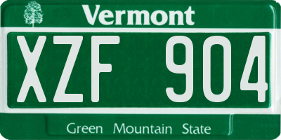 VT license plate XZF904