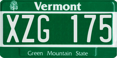 VT license plate XZG175
