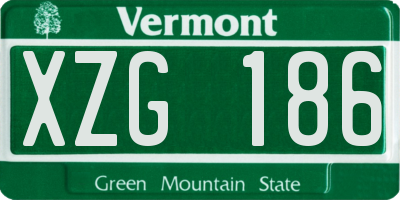 VT license plate XZG186