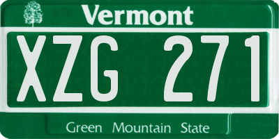 VT license plate XZG271
