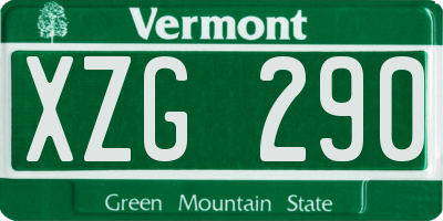 VT license plate XZG290