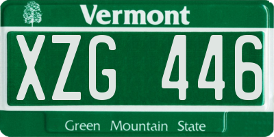 VT license plate XZG446