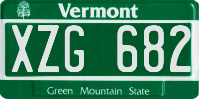VT license plate XZG682