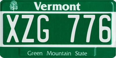 VT license plate XZG776
