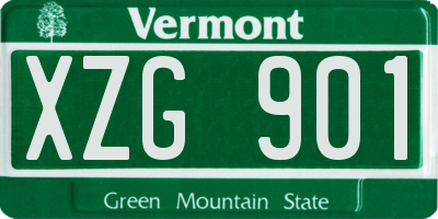 VT license plate XZG901