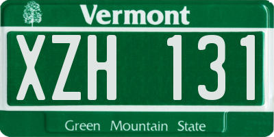 VT license plate XZH131