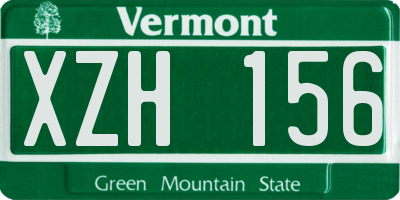 VT license plate XZH156