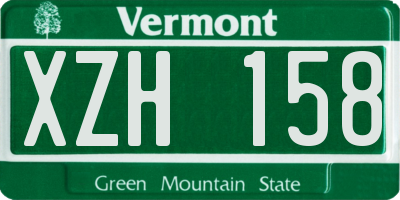 VT license plate XZH158