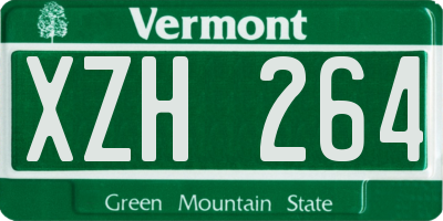 VT license plate XZH264