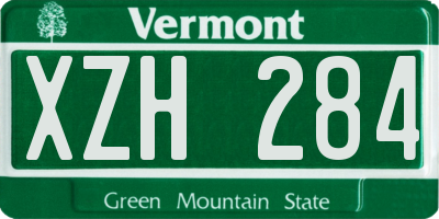VT license plate XZH284