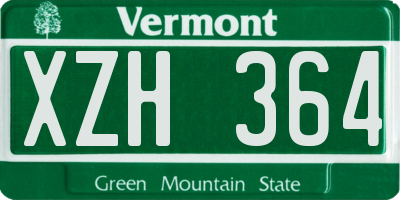 VT license plate XZH364