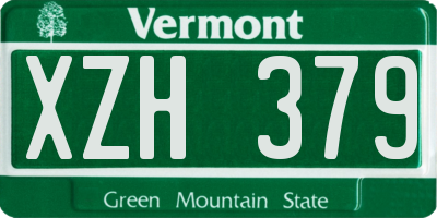 VT license plate XZH379