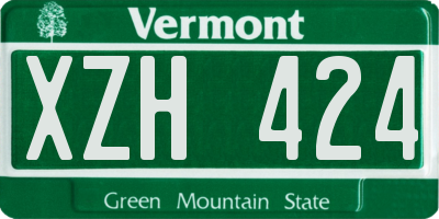VT license plate XZH424
