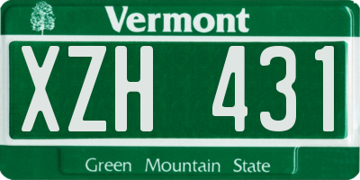 VT license plate XZH431