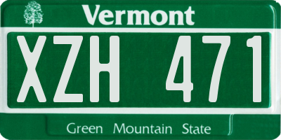VT license plate XZH471
