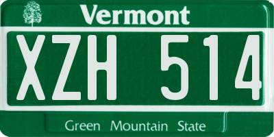 VT license plate XZH514