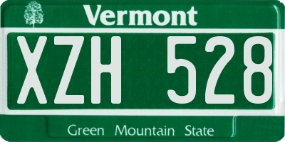 VT license plate XZH528