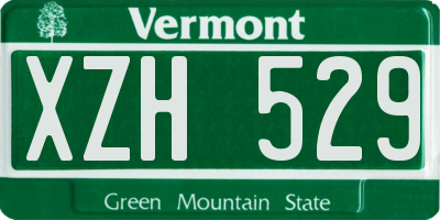 VT license plate XZH529