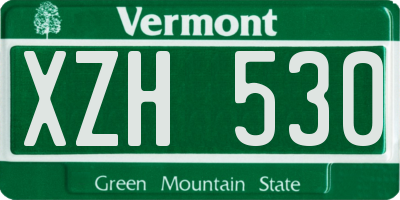 VT license plate XZH530