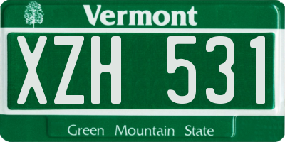 VT license plate XZH531