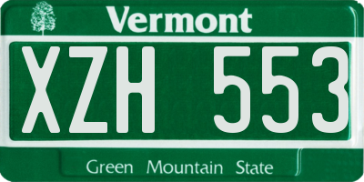 VT license plate XZH553