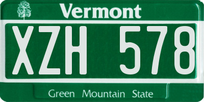 VT license plate XZH578