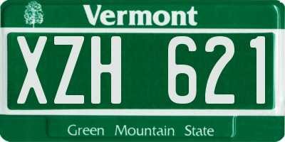 VT license plate XZH621