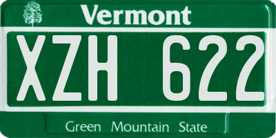 VT license plate XZH622