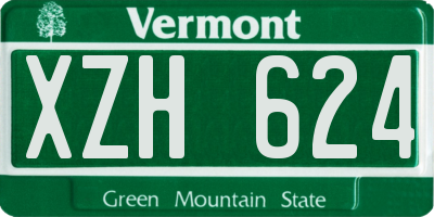 VT license plate XZH624