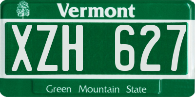 VT license plate XZH627