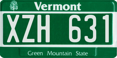 VT license plate XZH631