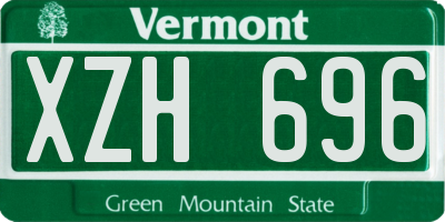 VT license plate XZH696