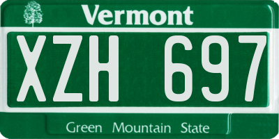 VT license plate XZH697