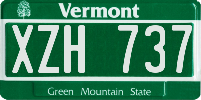 VT license plate XZH737