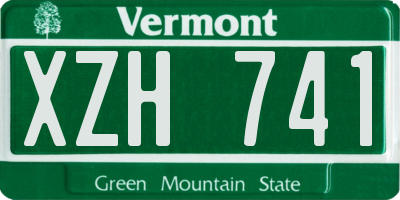 VT license plate XZH741