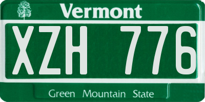 VT license plate XZH776