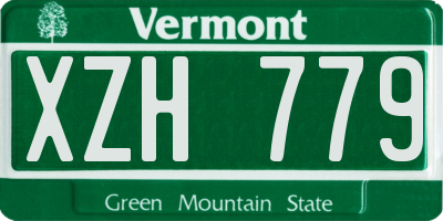 VT license plate XZH779